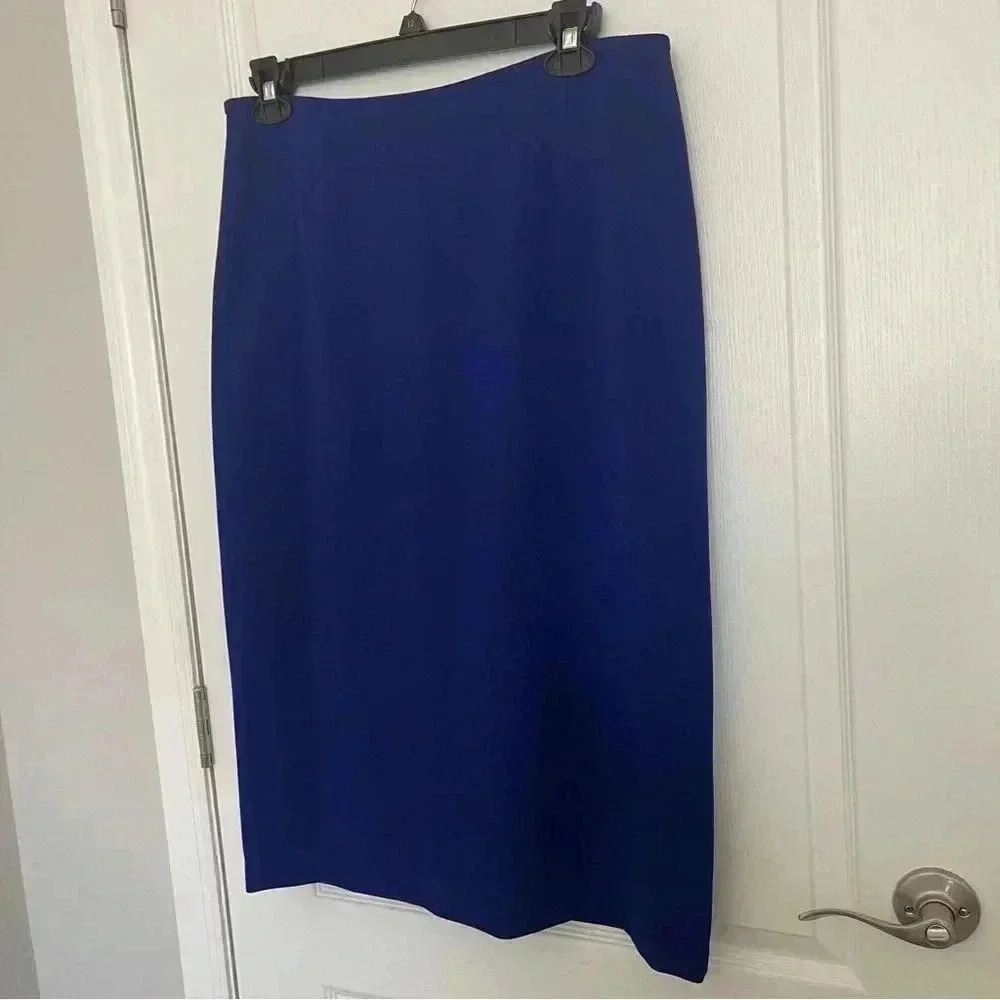 Blue Lined Skirt by Preston & York - Picture 3 of 9